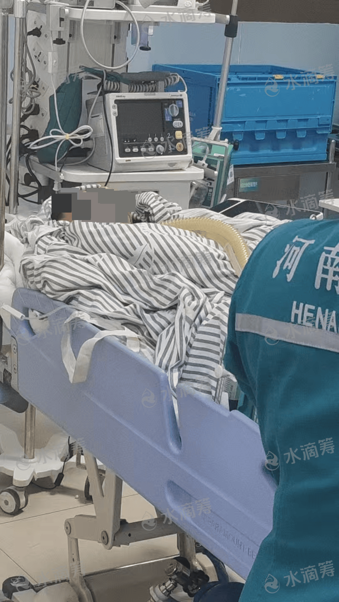 被绳子锁喉男孩赴京治疗后已脱离生命危险,当地调查:绳子系村民朱某雨(女,62岁)打玉米所拉,警方已对其采取刑事强制措施